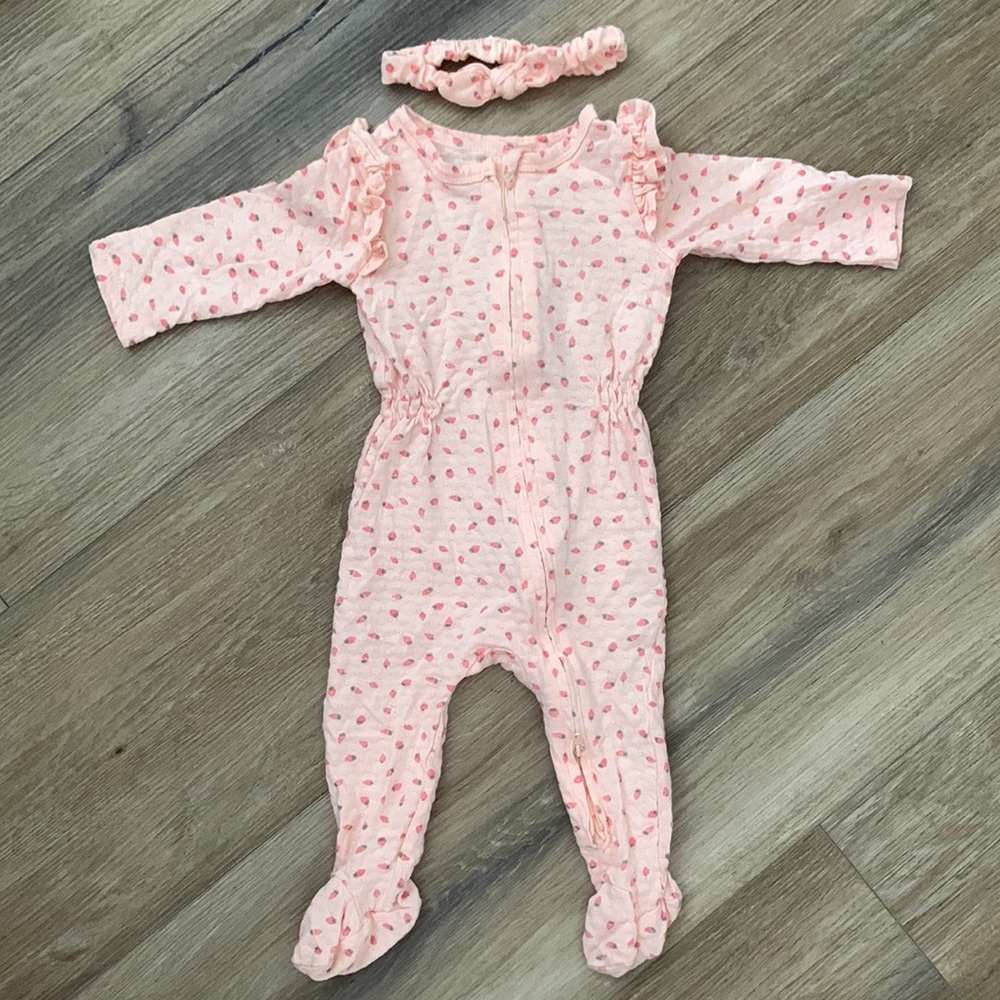 Jessica Simpson strawberry outfit with headband